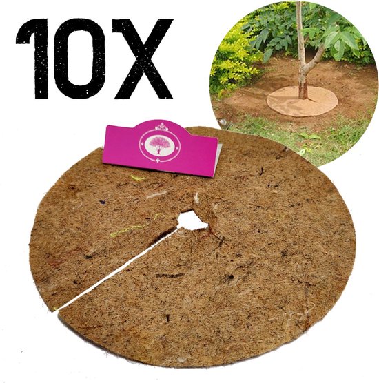 10x kokosschijf 30cm - Plantbescherming - Afdekring - Vorstbescherming