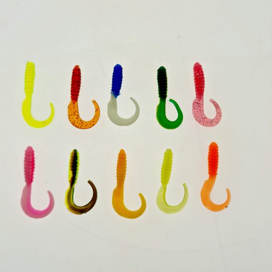 10x Twister enkel 4cm - 1,6 inch assortiment B in diverse kleuren uit Amerika van 10x