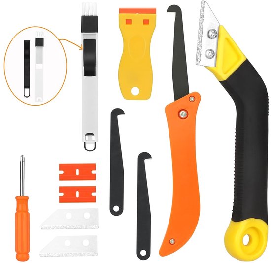 11-delige Voegenverwijderaar Set met 6 Extra Vervangaccessoires voor Tegels, Vloeren en Muren, Ideaal voor Renovatie en Schoonmaak van Voegen