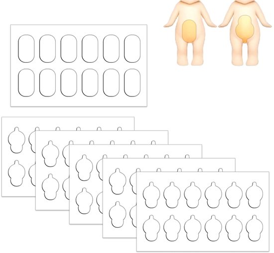 110 Stuks Plakband voor Sonny Baby, Verwijderbare Doorzichtige Plakstiftstippen 2-Zijdige Waterdichte Ronde Plakbandvervanging voor Sonny Doll-decoratie van Sonny Baby