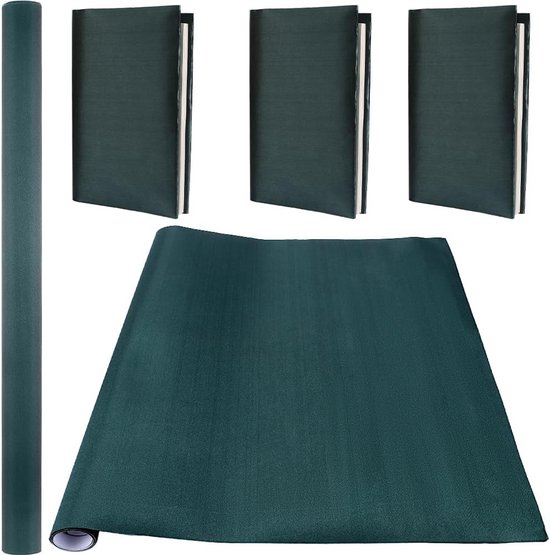 110 x 42 cm Zijden Doek Boek Doek - Donkergroene Stof Oppervlak - Papier Backed Boekomslag - Boek Bekleding Protector - Boekbinden Benodigdheden Voor Boeken Album - DIY Scrapbooking van Merkloos	