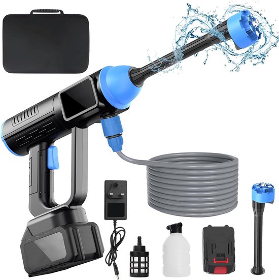 1160 psi/8 MPA Accu-hogedrukreiniger met geïntegreerd instelbaar mondstuk - Handhogedrukreiniger pistool voor auto- en vloerreiniging van Merkloos	