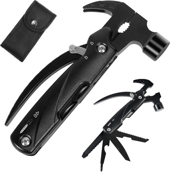 12-in-1 Multitool Tang - Opvouwbaar Zakgereedschap van Super Gehard Roestvrij Staal - Camping & DIY Survivalkit van BIBURY