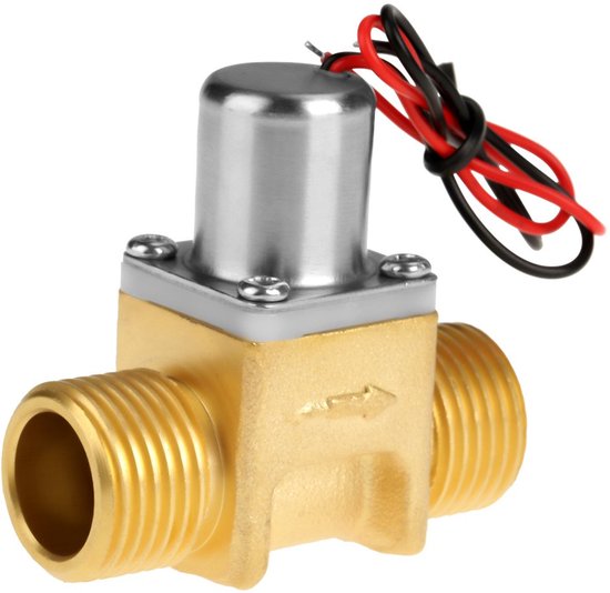 1/2 inch Dc4,5 V magneetventiel, waterstroompuls messing elektrisch magneetventiel, slijtvast en duurzaam voor de omgeving met batterijvoeding