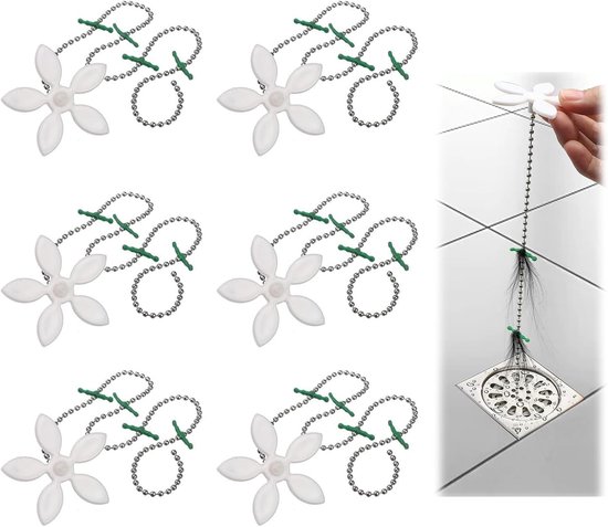 12-Pack Wegwerp Haar Catchers voor Douche, Afvoer, Wastafel – Bloemvormige Haarvanger voor Badkamer en Keuken van Merkloos	