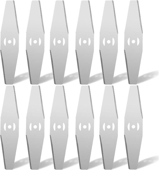 12 stks metalen gazon Trimmer Blades gazon Trimmer accessoires metalen mes voor gazon Trimmer Reserve Blade Metal Blade Lawn Trimmer Reserve Blades Lawn Trimmer Reserve Blade Accessoires van Merkloos	
