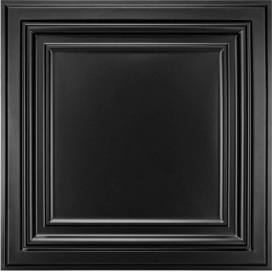 12 stuks Decoratieve Drop Plafondtegel - 4,5㎡ PVC plafondtegels - 61x61cm kunststof plaat in Zwart van Merkloos	
