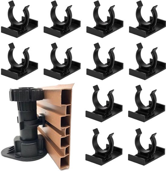 12 stuks Keuken plintclips - Keuken pedestalbevestiging - pedestalhouders en connectoren voor plint-frame - Geschikt voor 26-28 mm keukenpoten