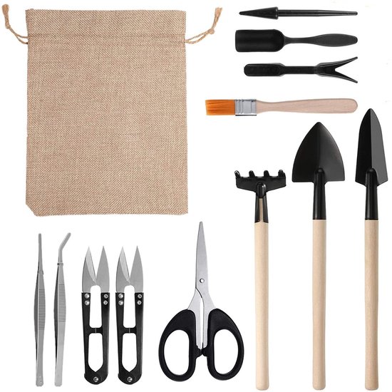12 stuks mini tuingereedschap set, planten verzorging gereedschap kit, bonsai mini hand transplantatie vetplanten gereedschap, indoor terrarium gereedschap accessoires, tuin plant
