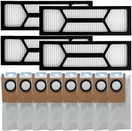 12 stuks - onderdelen en accessoires geschikt voor de Eufy S1 PRO stofzuiger -geschikt voor eufy s1 pro stofzak - geschikt voor eufy s1 pro accessories van Merkloos	