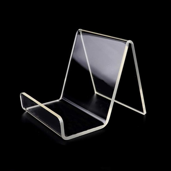 1/2/5 x Acrylic Bookend, Transparent Acrylic Stand, Book Stand, Goods Support, Display Stand, Acrylic Stand, Brochure Stand van Merkloos	