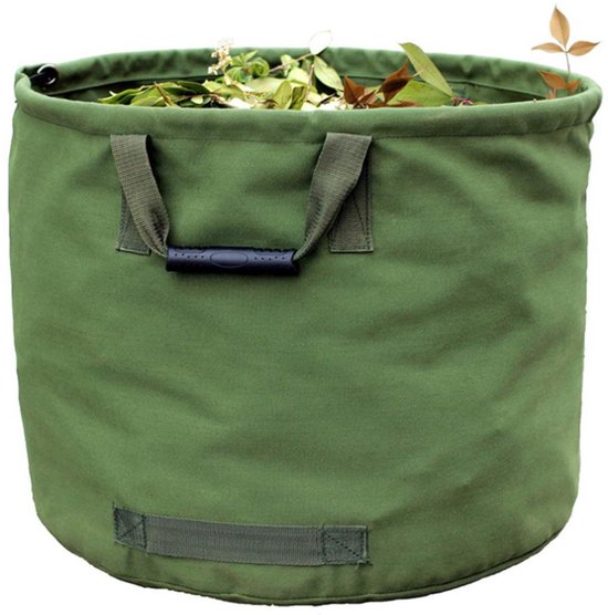 125L extra sterke tuintas met handvat, groene bladopvangzak met militair canvas (45,7 cm hoog, 55,8 cm diep) van Glorytec
