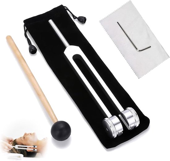 128 Hz stemvork - aluminiumlegering - nauwkeurige frequentierespons - silicone hamer - reparatietool - stemvorktherapie - geluidstherapie - genezing - neurologisch van Merkloos	