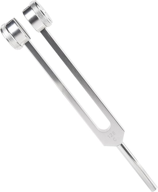 128HZ Turning Fork, Aluminum Alloy Medical Tuning Fork Hearing Frequency Instrument Tool for Sound Healing Vibration van Merkloos	