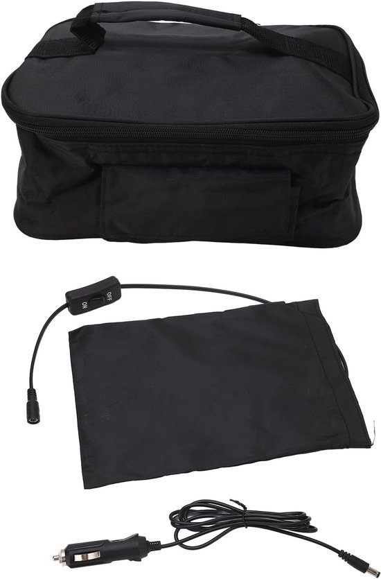 12V 90W Portable Car Microwave, Electric Oven Fast Heating Picnic Box Car Food Warmer for Heating & Raw Food Cooking Trip Outdoor Work Camping van Alpacool