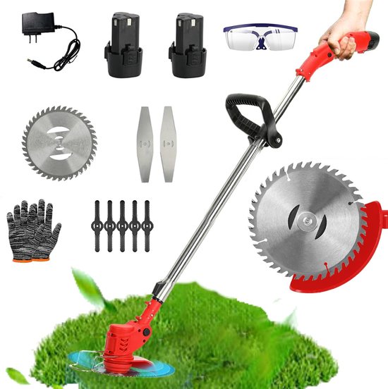 12V Onkruidtrimmer - Draadloze Grastrimmer - Elektrische Snoerloze Onkruidtrimmer - Tuintrimmer Met Accu En Oplader