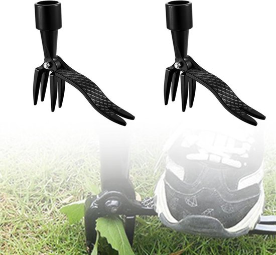 13 cm onkruidverdelger - handmatig, 2-delig, aluminiumlegering - tuingereedschap met gehard stalen tandontwerp van Merkloos	