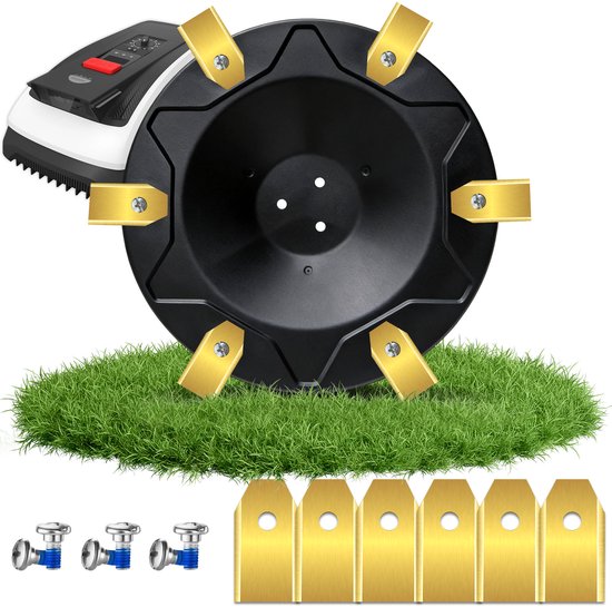 13 stuks Accessoires voor robotmaaier - geschikt voor ECOVACS Goat O500, O800, O1200, G1-800, G1-2000, G1 - Premium snijplaat gemaakt van glasvezelversterkt kunststof - onkruid - grasmaaier draaiplateau - robotmaaier messen - messenschijf van Merkloos	