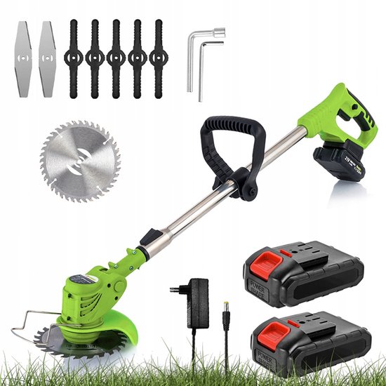 130W elektrische grasmaaier - Verstelbare lengte - Met ringbescherming - Antibotsingsdraad - 90° omkeerbaar mes - Meerlaags ruisonderdrukkingsfilterontwerp - Laag geluidsniveau van Merkloos	