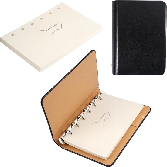 14.7×10.6cm A7 Ring Binder Notebook - Kleine Notitieboek met Navulpapier - On The Go Notitieboek voor Notities, Planning, Studie, Reizen en Projecten van Merkloos	