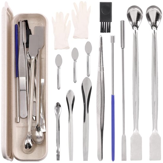 14pcs Capsule Filling Micro Lab Spoon Kits - Sampling Spoon - Mixing Spatula - Laboratory Small Mixing Spatula - Powders Tamper Tool voor Gel Cap Capsule Filler - Capsules vullen - Laboratorium hulpmiddelen van Merkloos	