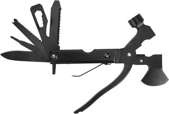 15-in-1 Multifunctionele Bijl Camping Survival Schroevendraaier Tang Kurkentrekker - Bijl Hamer 15 van Secwell