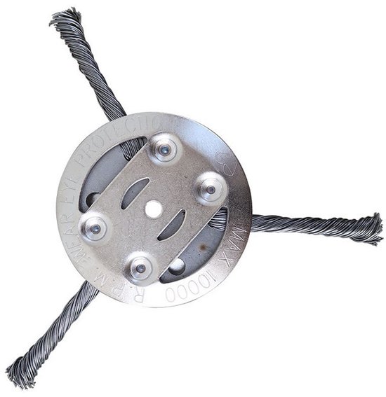 150 mm maaikop met 3 staaldraden (asgat 5,5 mm) – onkruidverwijderingsschijf van staaldraad voor bosmaaiers en elektrische trimmers (accessoire voor onkruidbestrijding en roestverwijdering)