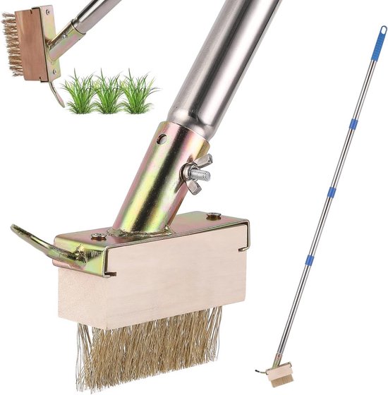 1524 cm lange handmatige onkruidborstel voor onkruidwieden en -verdelging, roestvrijstalen mosverwijderaar trekker voor reiniging van terrasblokken en bestrating van Kbrpupflu