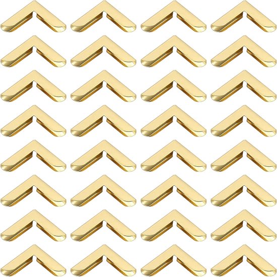 15mm Metal Book Corners - 50Pcs Photo Corners - Boek Hoekbeschermers - Retro Metaal voor Crafts Scrapbook Foto Album Boekbinding - Gouden Stijl 1 van Merkloos	