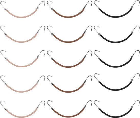 15Pcs Paardenstaarten Haken - Elastische Haak Haar Tie - Haken Haarkoord Bungee Haarbanden Voor Alle Haartypes Styling Accessoires van Merkloos	