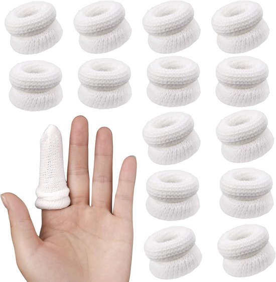 15st Verbanden voor Vingertoppen, Elastische Vingerhoedjes Ademende Duimbeschermers voor Wonden Snijbestendige Vingermouwbeschermers voor Keuken Beeldhouwkunst Tuinwerk van Merkloos	