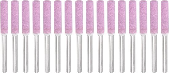 16-delige kettingzaagslijpset met slijpstenen, polijstset Geschikt voor hoge hardheid, kettingzaagketting, roségoud (4 mm) van RS100s