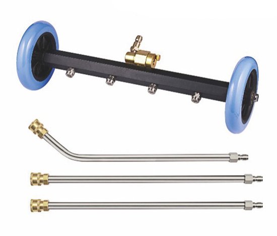 16-inch oppervlaktereiniger, autochassisreiniger, multifunctionele waterbezem 4000 psi - Grijs (sproeier niet verwijderbaar) van Merkloos	