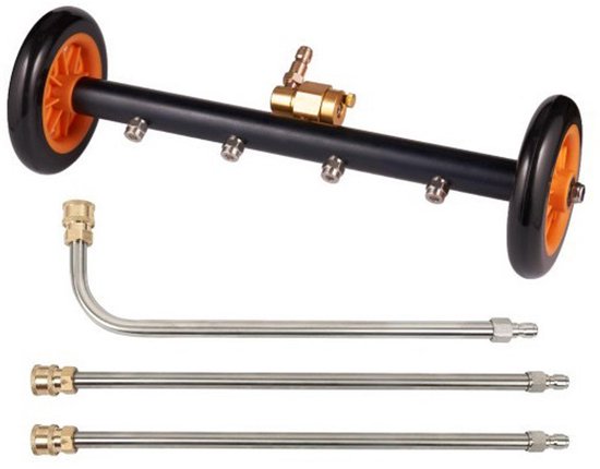 16-inch oppervlaktereiniger, autochassisreiniger, multifunctionele waterbezem 4000 psi - Oranje (sproeier niet verwijderbaar) van Merkloos	