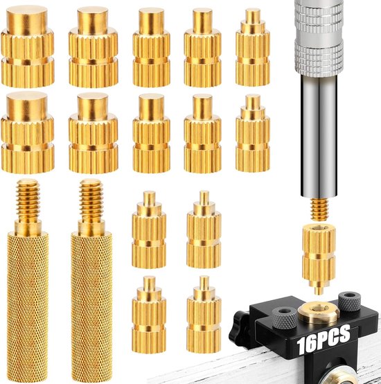 16 stks Soldeerbout Tips Set - M2 M2.5 M3 M4 M5 M6 M8 Schroefdraad Inserts - Soldeertips Compatibel met 900M T18 Weller ST Serie - Press Tool voor Plastic 3D Printer Gereedschap Componenten van Merkloos	