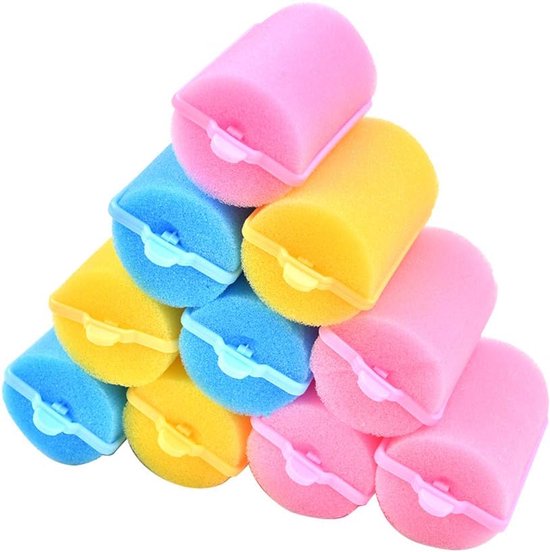 18 stuks haarroller-spons-krultool-voor-vrouwen-en-meisjes-4,2-x-6,5-cm-diy van Merkloos	