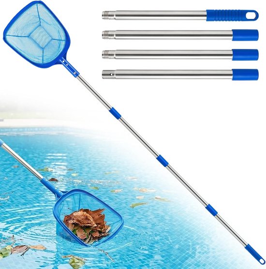 180 cm, telescoopstang van fijn net, voor het opvangen van bladeren voor zwembad, vijver, spa, whirlpool (stijl 1)