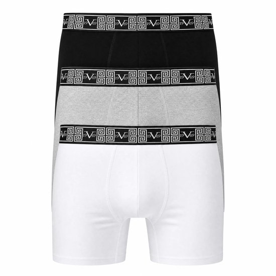 19V69 Italia - 3 pack - Boxershorts - Zwart/Wit/Grijs - XL