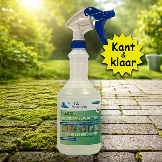 1L Spray Groene aanslag bestrijder - Ontmosser | Gebruiksklaar | LAMOX van Merkloos	