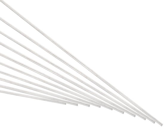 1mm x 300mm Ronde Stalen Stang, Massieve Schacht Staven voor DIY Projecten, Modelauto's, Helicopters en Vliegtuigen, 10 Stuks