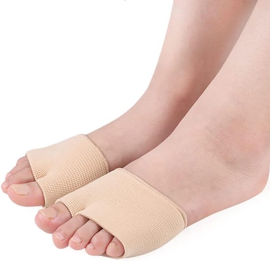 1PCS Beige Ball of Foot Gel Pads Pillows Forefoot Midfoot Hard Skin for Bunion Forefoot Mortons Neuroma Blisters Callus Supports Metatarsalgia Pain Relief-L van Merkloos	