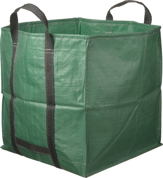 1x Groene vierkante tuinafvalzakken opvouwbaar 324 liter - Tuinafvalzakken - Tuin schoonmaken/opruimen - Tuinonderhoud van Merkloos	