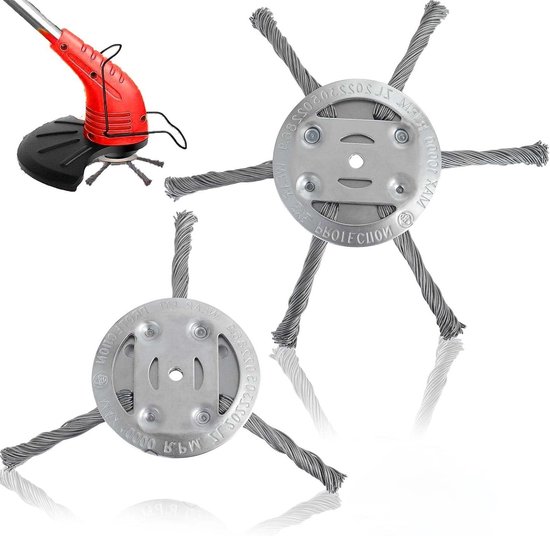 2-delige Grasmaaier Onkruidborstel Set voor Grasmaaiers, Borstelaccessoires voor Grasmaaiers en Tuinonderhoud