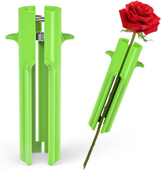 2-delige set gereedschap voor het verwijderen van rozendoorns - Doornverwijderaar voor verse bloemen - Geschikt voor het verwijderen van doorns uit rozenbladeren en -bloemen - Geschikt voor bloemstukken in huis en tuin - Groen