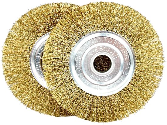 2-delige Tegelvoegreiniger met 10mm Draadborstel, Ronde Borstel en Messing Borstel voor Onkruid, Mos en Steenverwijdering van Merkloos	