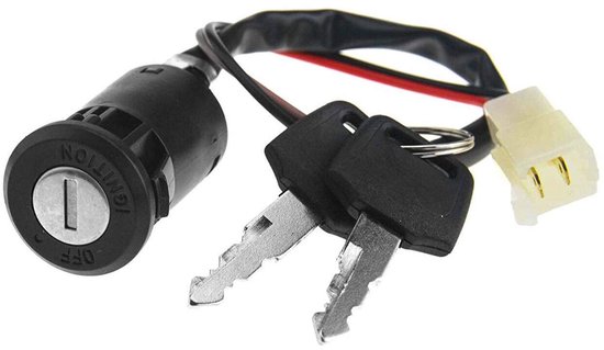 2-draden motor-contactslot voor motorfiets - ontstekingsschakelaar met 2 sleutels - trike accessoires van Merkloos	