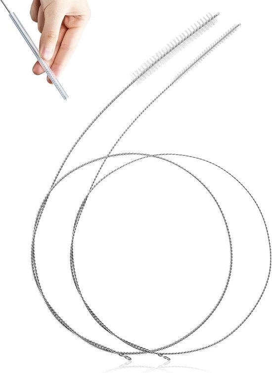 2 flexibele borstels, 80/100 cm, extra lang