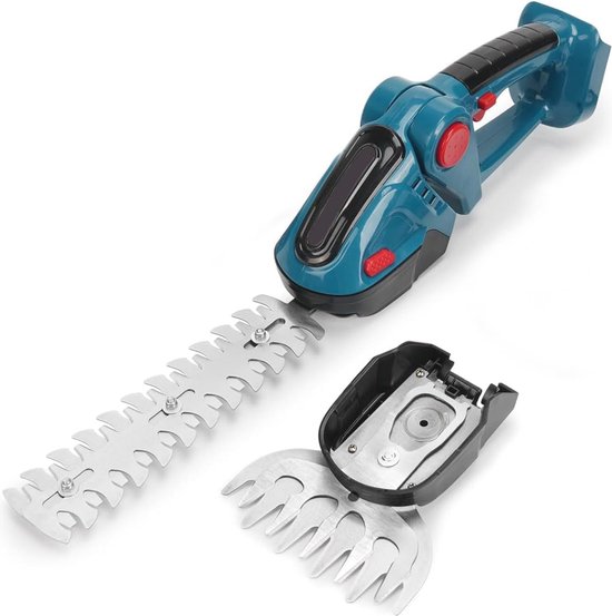 2-in-1 Accu Gras- en Struikschaar - 15000 mAh Accu en Oplader, Ultr licht en Snoeischaar voor Tuin van Merkloos	