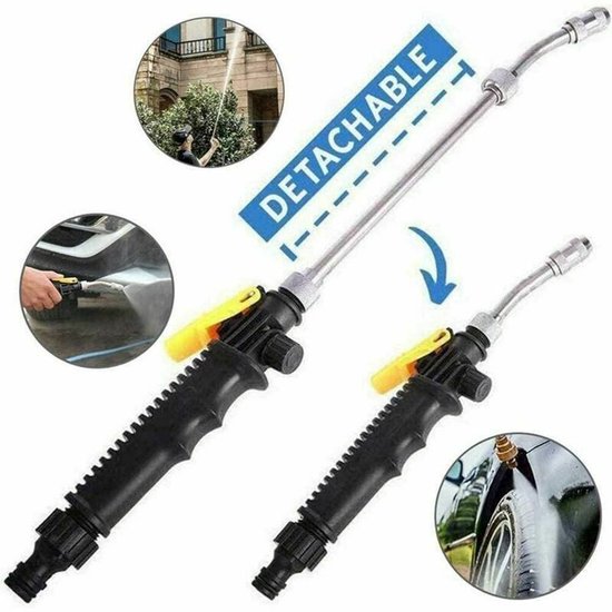 2-in-1 automatisch hogedruk-waterpistool / tuinsproeier / opzetstuk voor hogedrukreiniger