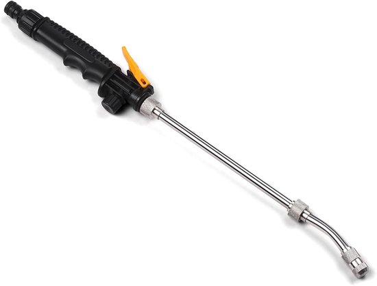 2-in-1 Hogedrukreiniger, Jetmondstuk, Ventilatormondstuk, Veilig Schoon, Krachtige Waswand Watersproeier voor Thuis, Hout, Baksteen, Beton, Kunststof, Glasreiniging (48 cm)